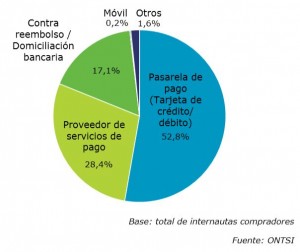 Beliebteste Zahlungsweisen in Spanien 2013 | Quelle: ONTSI