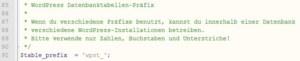 Ändern des Tabellen-Präfix bei mehreren WordPress-Installationen in einer Datebank